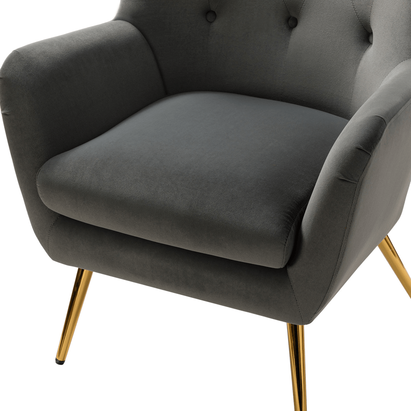 Dowdle 29.25'' Wide Tufted Velvet Wingback Chair