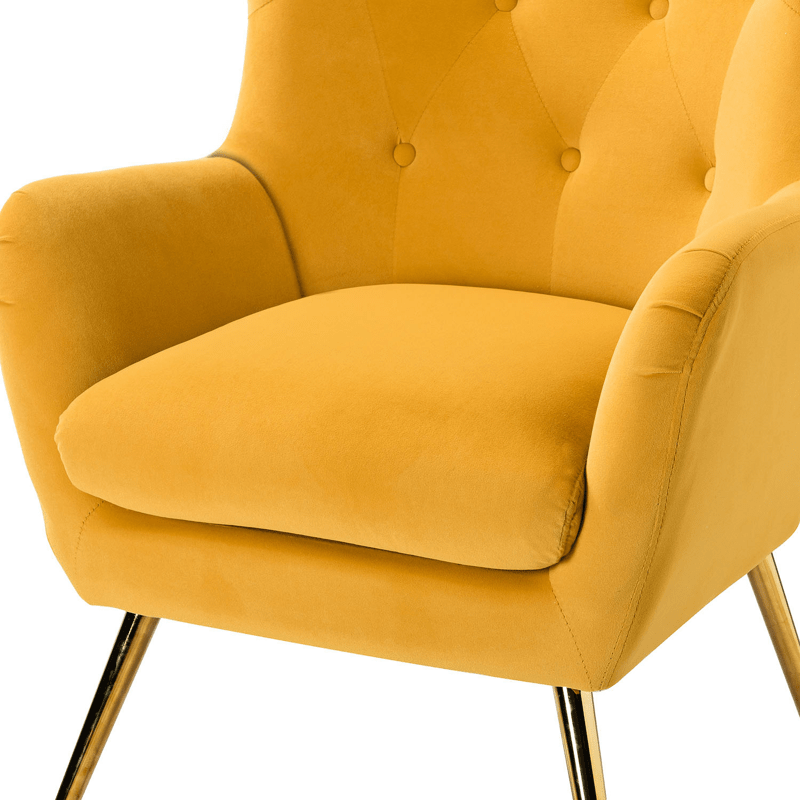 Dowdle 29.25'' Wide Tufted Velvet Wingback Chair