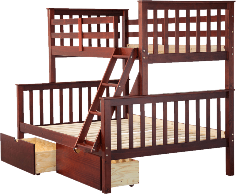 Pamplin Twin Over Full Solid Wood Standard Bunk Bed by Harriet Bee