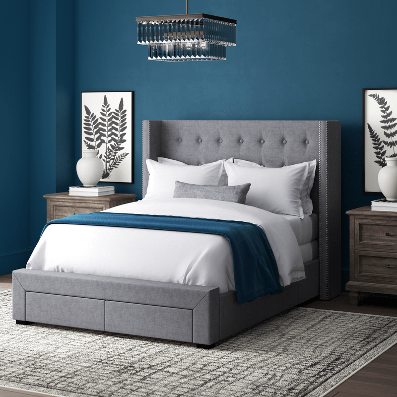 Aadya Tufted Upholstered Storage Standard Bed