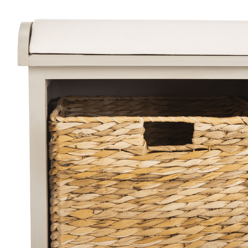 Santa Cruz Upholstered Cubby Storage Bench