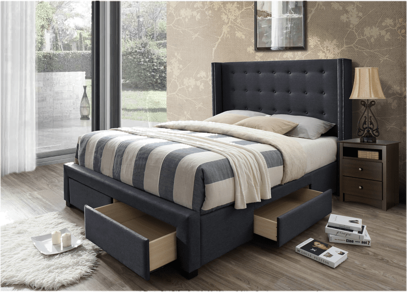 Aadya Tufted Upholstered Storage Standard Bed