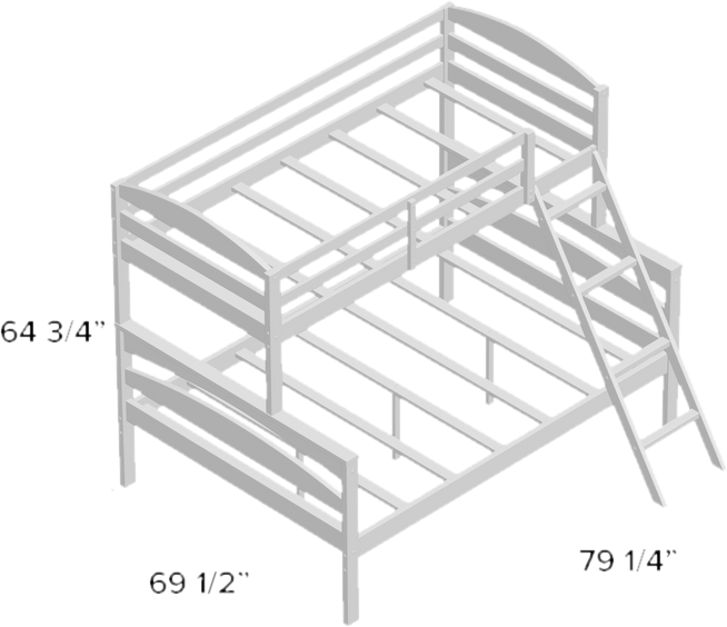 Everard Twin Over Full Solid Wood Standard Bunk Bed by Isabelle & Max™