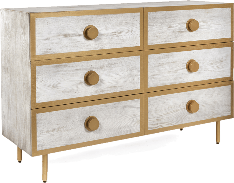 Connell Wood 6 Drawer Double Dresser