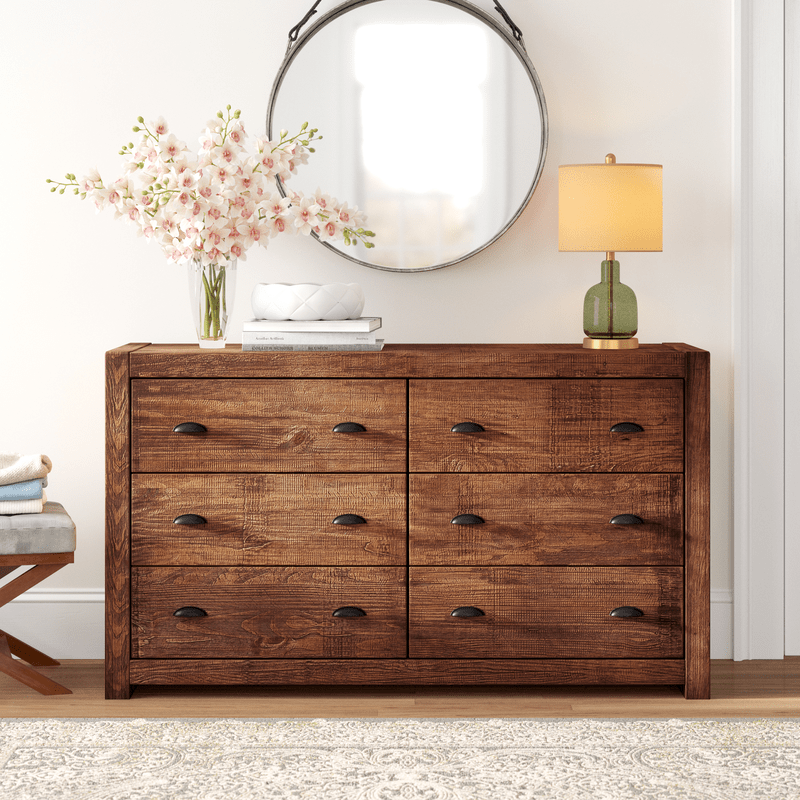 Montauk 6 Drawer 59.5'' W Solid Wood