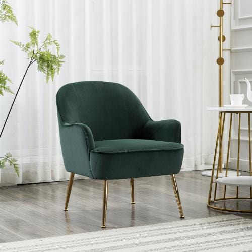 Modern Soft Velvet Ergonomic Accent Chair For Living/Bedroom