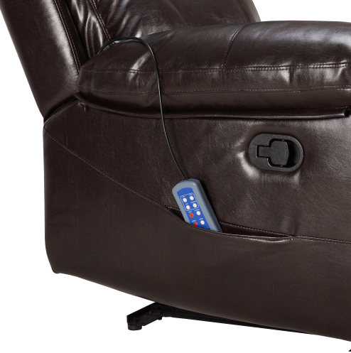 Massage Recliner PU Leather Sofa Chair with Heating and Massage Vibrating Function