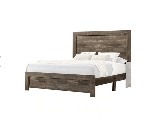 Farmhouse Style Wooden California King Bed with Panel Design