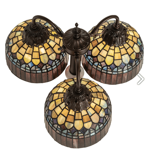 23" High Tiffany Candice 3 Light Table Lamp