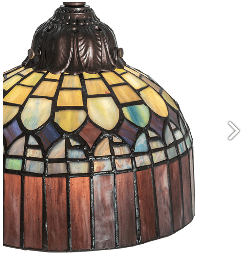 23" High Tiffany Candice 3 Light Table Lamp