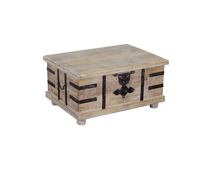 Farmhouse Mango Wood Lift Top Storage Chest