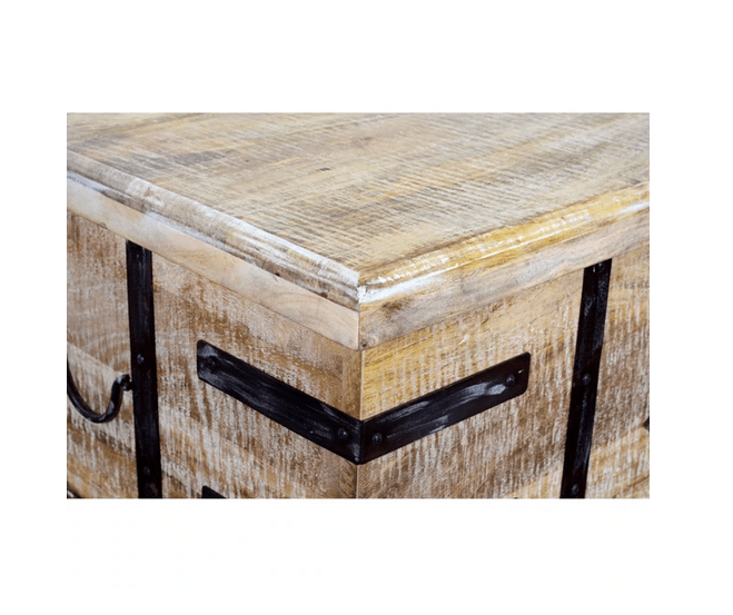 Farmhouse Mango Wood Lift Top Storage Chest