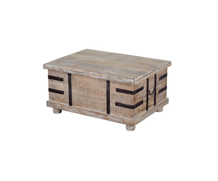 Farmhouse Mango Wood Lift Top Storage Chest