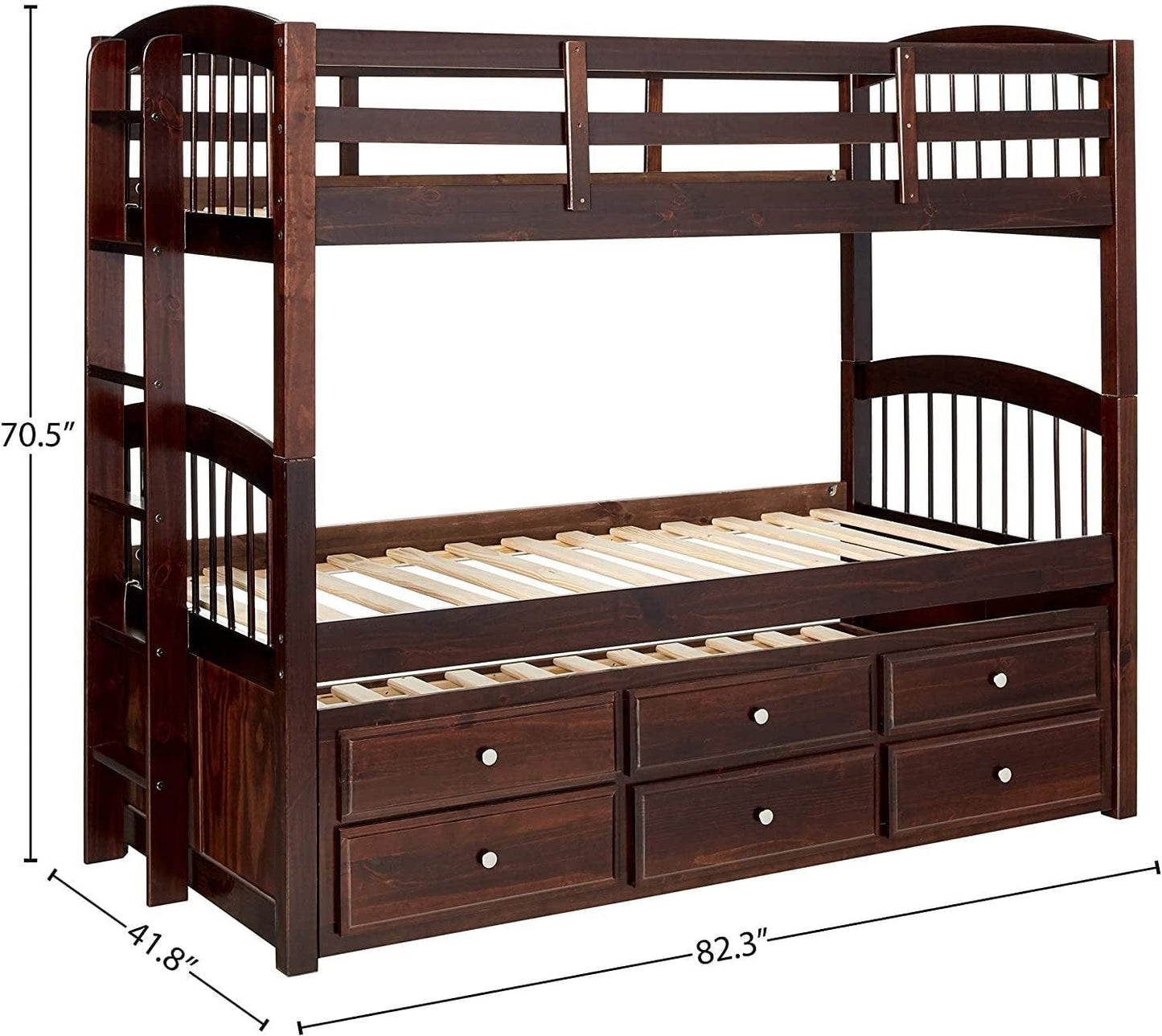 ACME Micah Bunk Bed & Trundle (Twin/Twin) in Espresso 40000