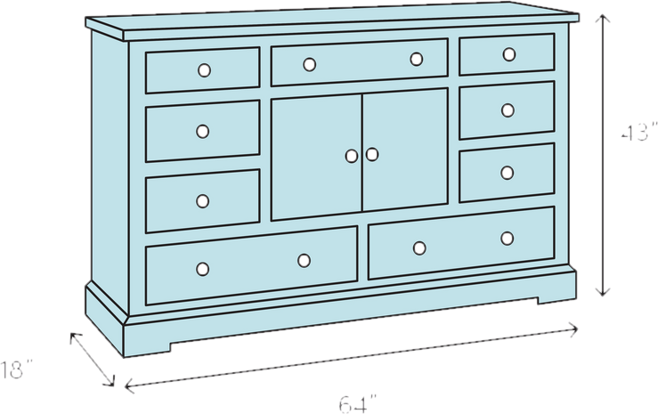 Bayliss 7 Drawer Combo Dresser