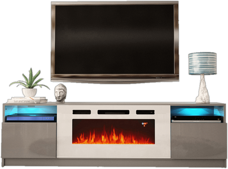 Delaine TV Stand for TVs up to 88" with Electric Fireplace Included