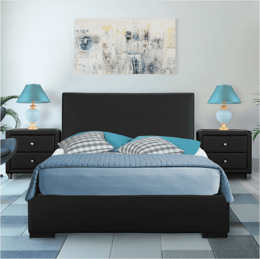 Dumfries Upholstered Platform 3 Piece Bedroom Set - Queen Size