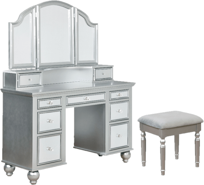 Galento Transitional Vanity Set with Mirror