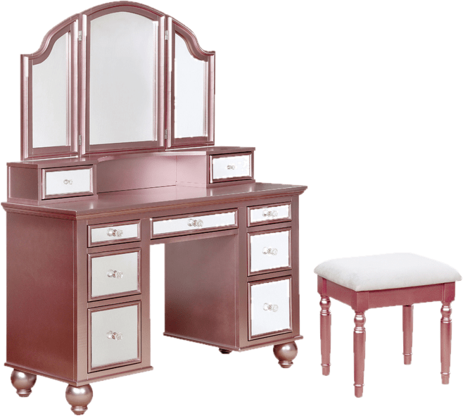 Galento Transitional Vanity Set with Mirror