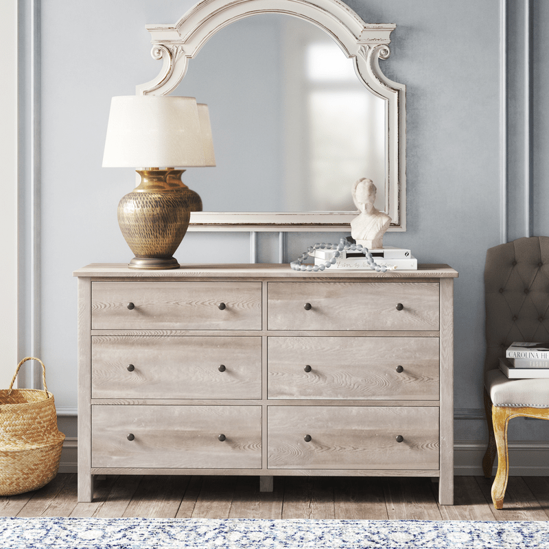 Aguirre 6 drawer double dresser deals