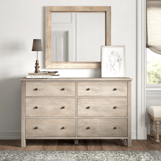 Aguirre 6 Drawer Double Dresser 60" W