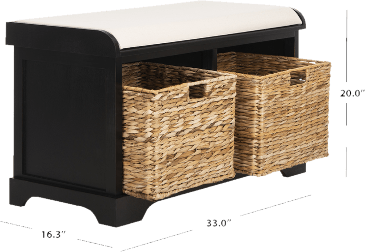 Santa Cruz Upholstered Cubby Storage Bench