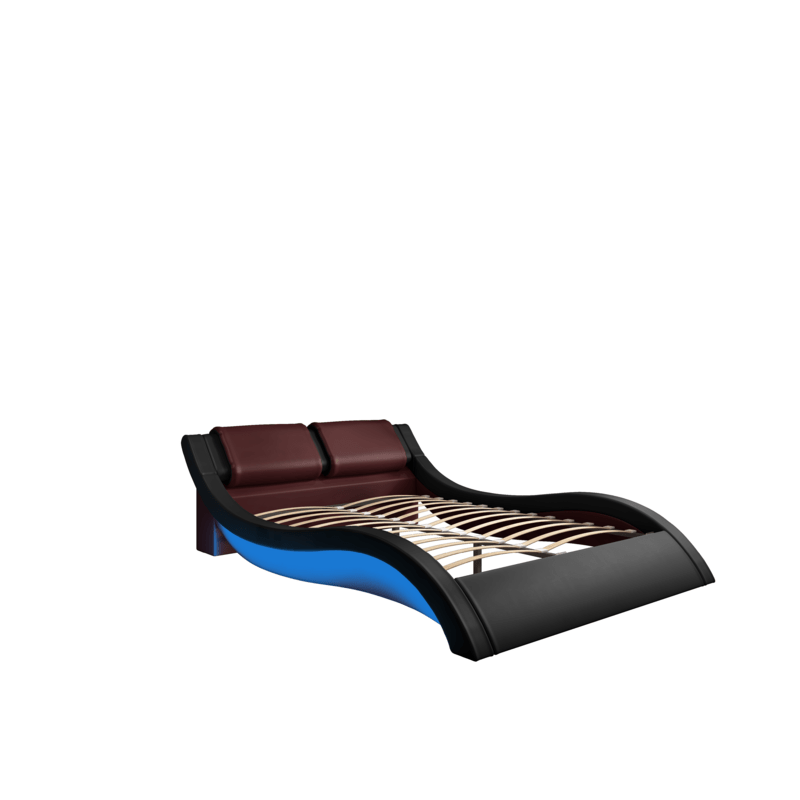 Abygaël Upholstered Low Profile Sleigh Bed