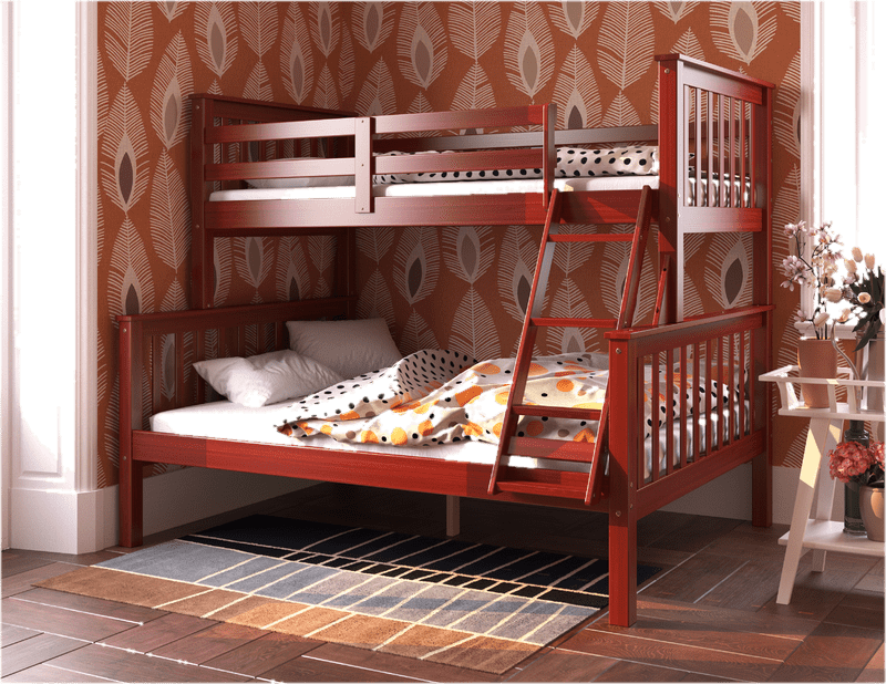 Pamplin Twin Over Full Solid Wood Standard Bunk Bed by Harriet Bee