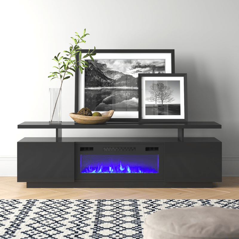 Bukard tv stand with clearance fireplace