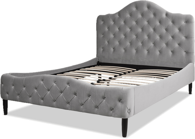 Harley Tufted Upholstered Low Profile Platform Bed