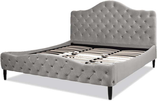 Harley Tufted Upholstered Low Profile Platform Bed