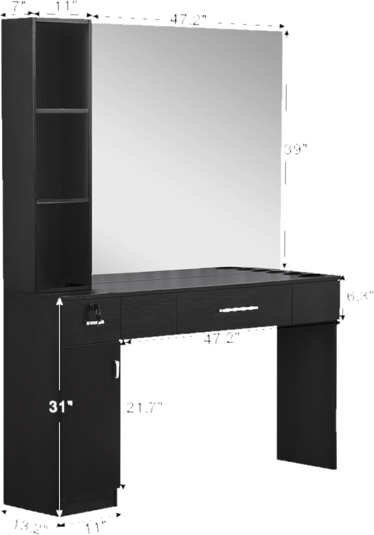 Shumake 2 drawer combo sale dresser with mirror