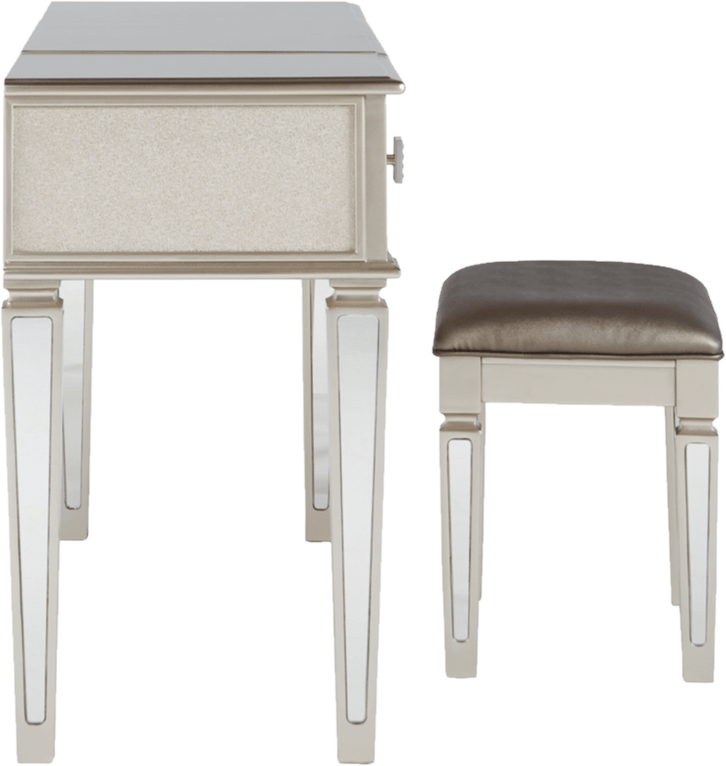 Lonnix Vanity Set with Stool and Mirror