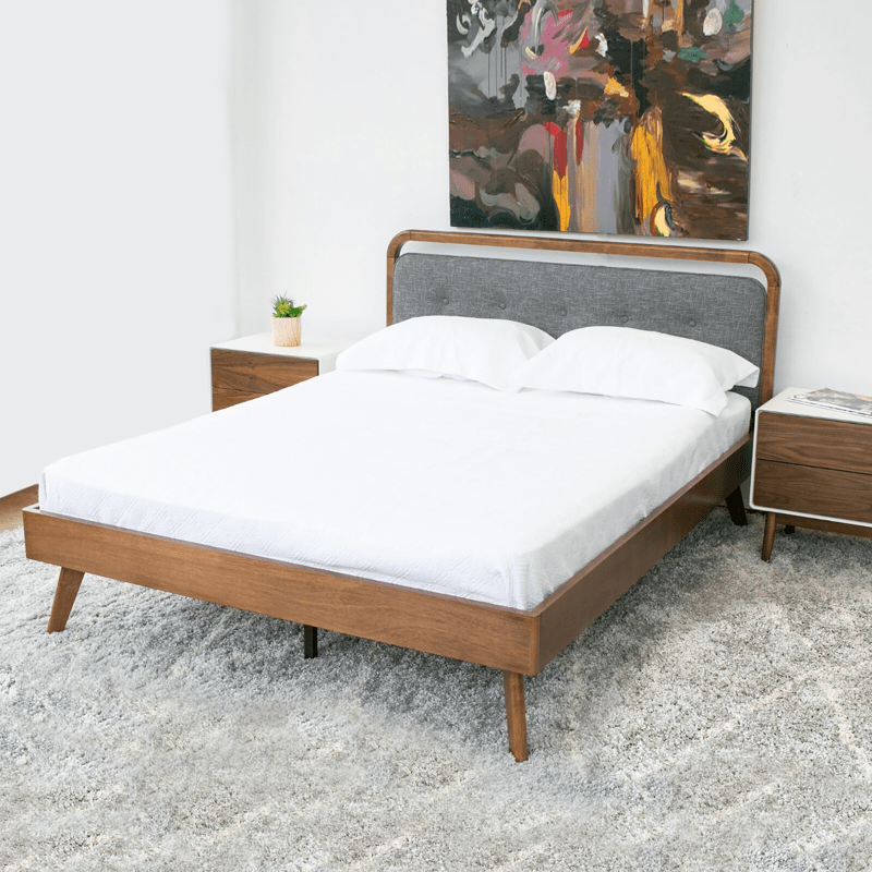 Thiel Tufted Solid Wood and Upholstered Platform Bed