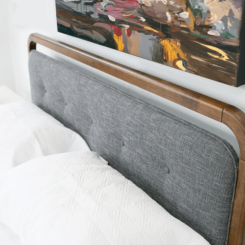 Thiel Tufted Solid Wood and Upholstered Platform Bed