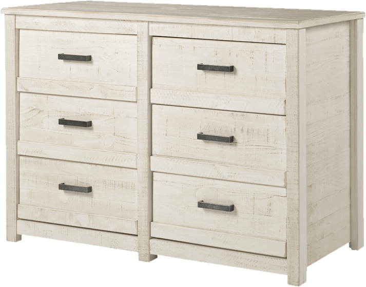 Romney 6 Drawer 51" W Solid Wood Double Dresser