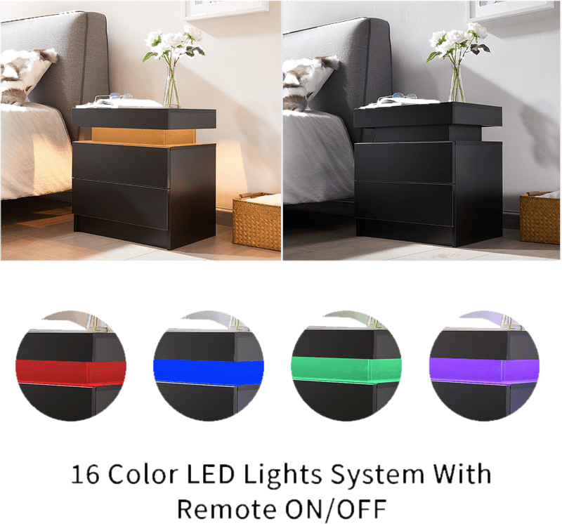 Heimdall 2 - Drawer Nightstand - Led Nightstand