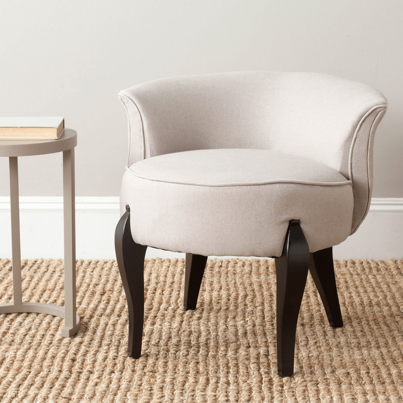 Sandstrom French Leg Linen Vanity Chair