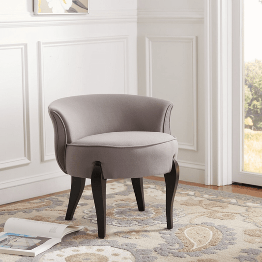 Sandstrom French Leg Linen Vanity Chair