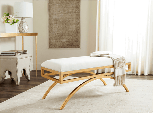 Brooklyn-Lee Moon Arc Linen Bench