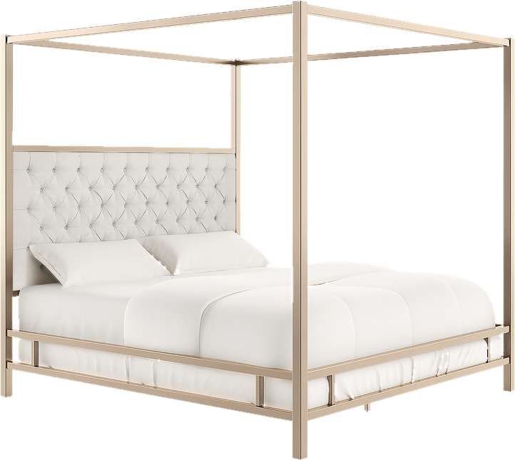 Pettaway Tufted Low Profile Canopy Bed