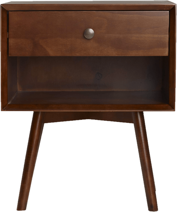 Modern Wood Nightstand Side Table 1 Drawer