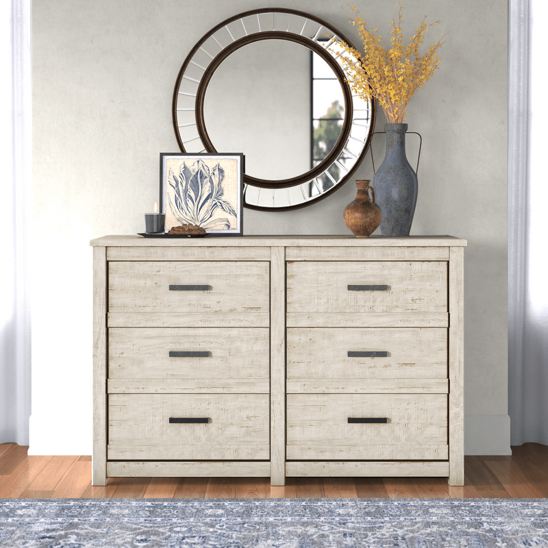solid wood dresser white Alpine Furniture Avery Coconut Milk Entirely handcrafted from premium Solid Wood New Classic Home Furnishings Ballard