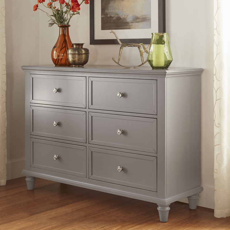 double dresser Babyletto Sprout 6-Drawer Double Dresser Chestnut / Natural