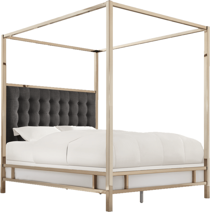 Pettaway Tufted Low Profile Canopy Bed