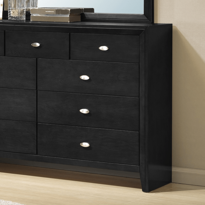 Willenhall 9 Drawer Double Dresser with Mirror