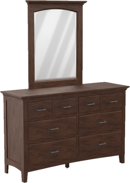 Romo 8 Drawer 56'' W Double Dresser with Mirror