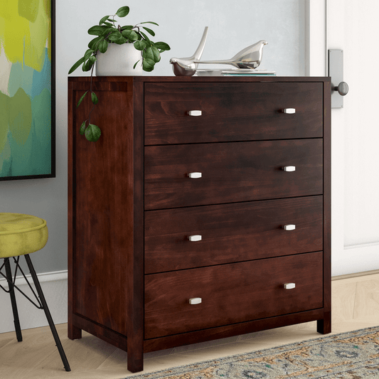 Saragossa 4 Drawer Solid Wood Dresser