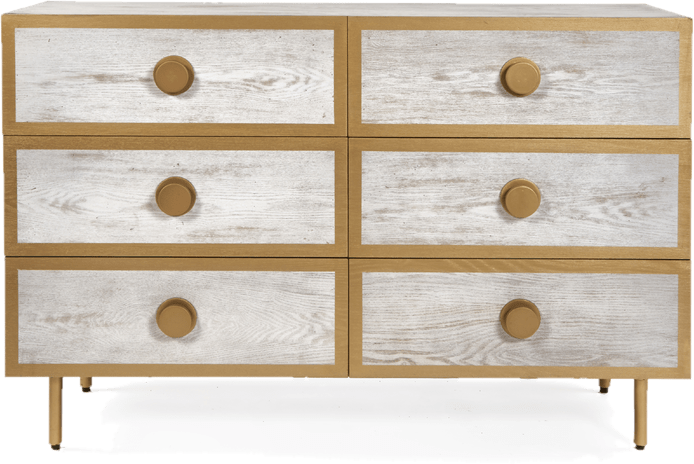 Connell Wood 6 Drawer Double Dresser